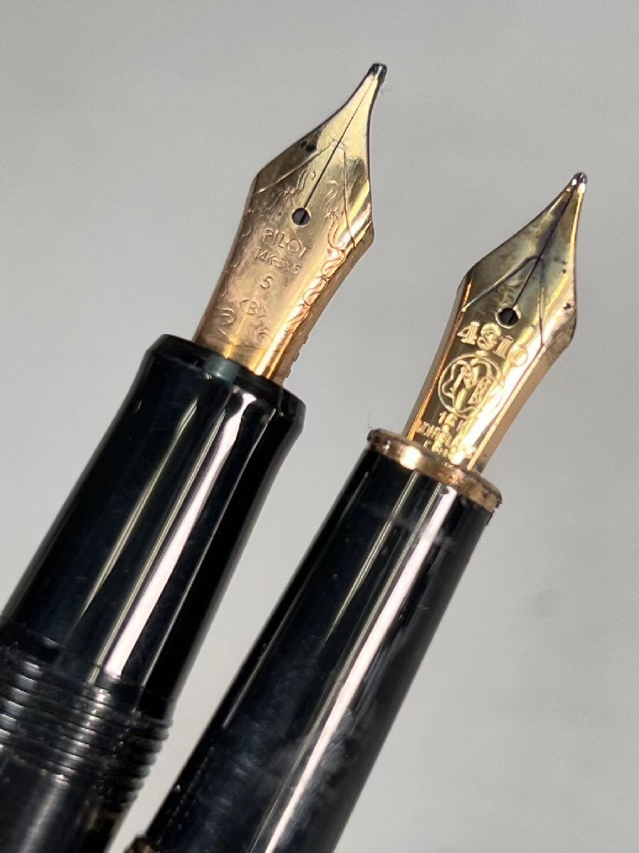 C0159MONTBLANC モンブラン テ PILOT パイロット 万年筆 2点 ペン先14K-585 4810 NAMIKI IUBILAEUM 畫道具 筆記道具_画像4