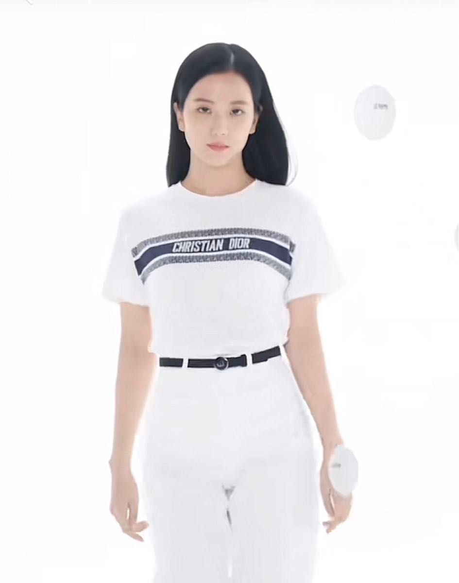 堅実な究極の ChristianDior 半袖 BLACKPINK着用 コットンジャージー Tシャツ トップス