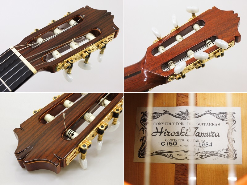  super rare craftsman Hiroshi Tamura C 150 Tamura .MADE IN JAPAN 1984 made in Japan flamenco guitar hard case attaching θ