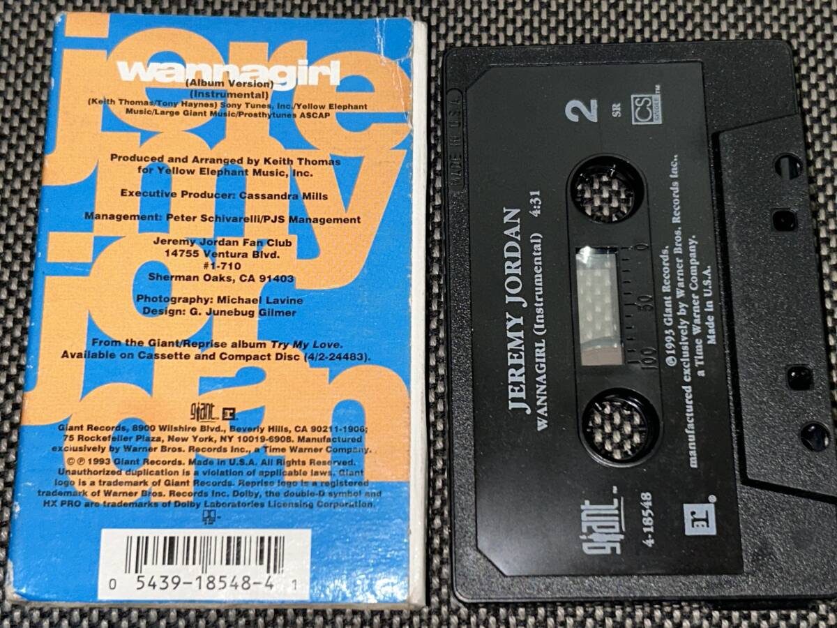 Jeremy Jordan / Wannagirl 輸入カセットテープの画像2