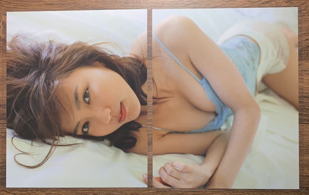 【厚手ラミネート加工】真野恵里菜 水着 A4変サイズ 雑誌切り抜き 9ページ UTB+2015 vol27【グラビア】-a18の画像4