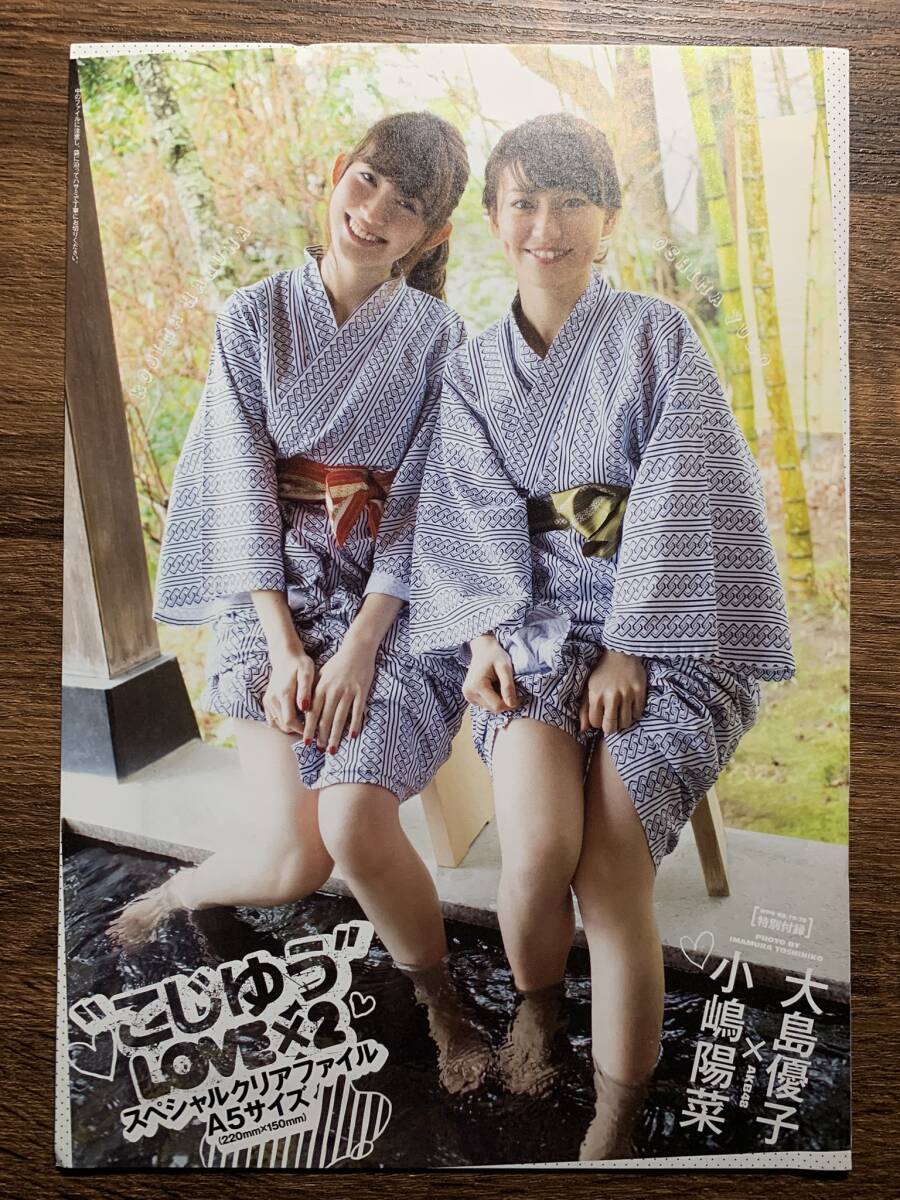  Kojima Haruna & Ooshima Yuuko (AKB48) A5 прозрачный файл еженедельный Play Boy 2014 год 5 месяц 19 день номер дополнение -I2