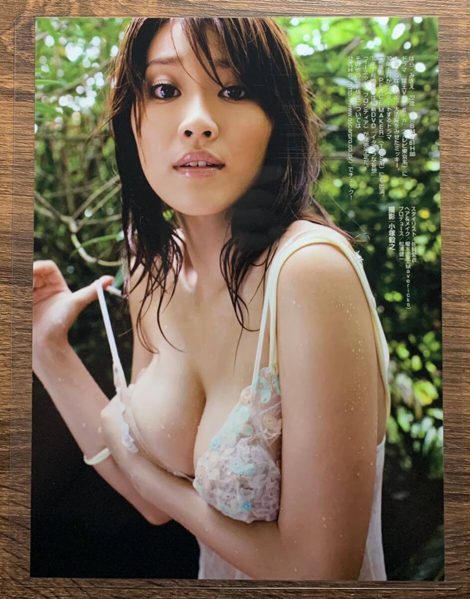 【厚手ラミネート加工】原幹恵 水着 A4変サイズ 雑誌切り抜き 5ページ Fridayダイナマイト20100105【グラビア】-k6の画像2