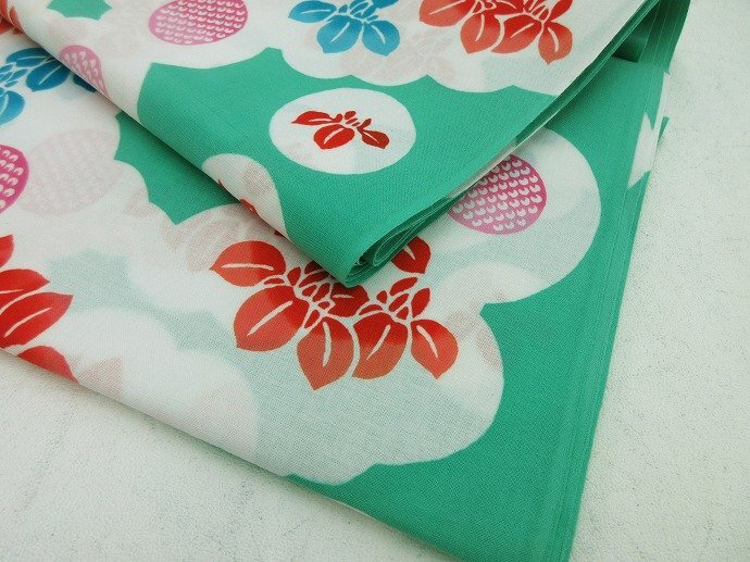 inagoya■お仕立て推奨☆美品【浴衣反物-注染-】yukata fabrics 綿 反物 教材 リメイク 未使用品y9925cd_画像3