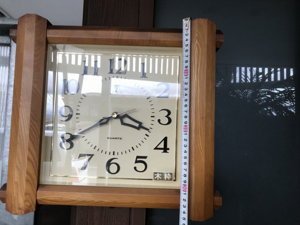 ★ ｊｅｃｏ 木枠 昭和レトロ 【動作ＯＫ】 掛け時計 掛時計 アナログ 檜 ひのき アンティーク 柱時計 vintageの画像3