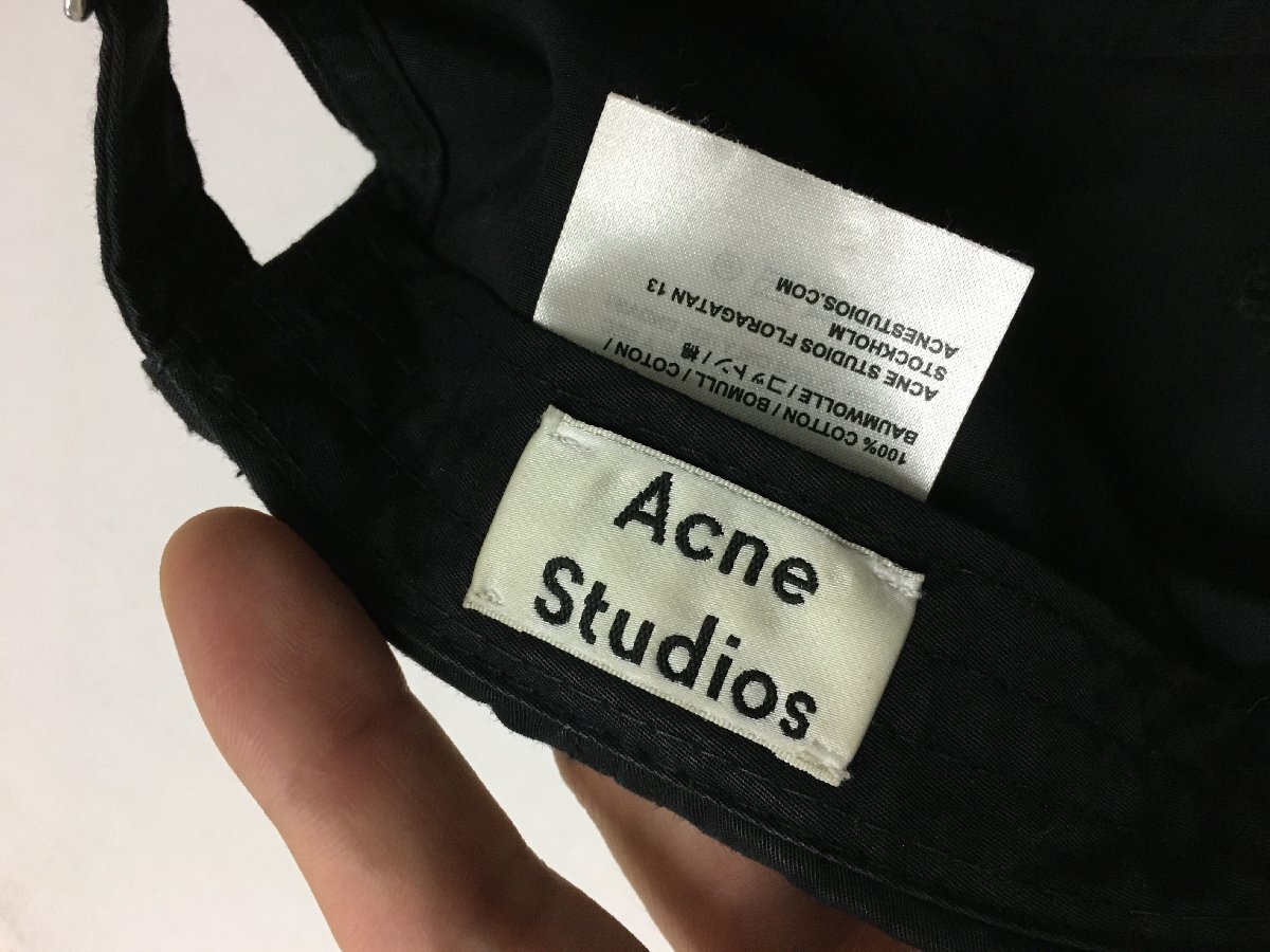 ◆Acne Studios アクネストゥディオズ ロゴ刺繍 キャップ 黒 調性可能　希少_画像5