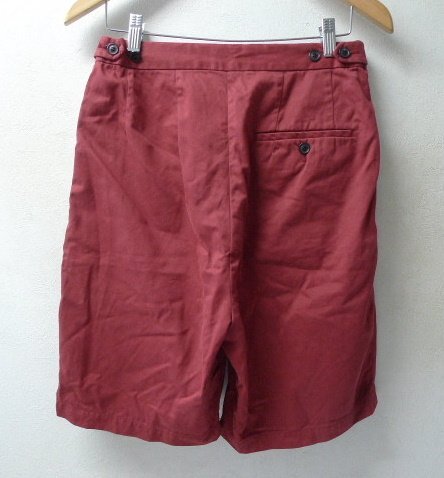 ◆UNUSED アンユーズド 2 Tuck Easy Shorts 2タックイージーショーツ UW0216 サイズ1 美　ワイン系_画像2