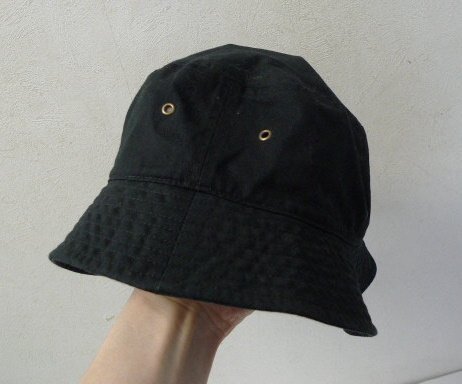 ◆MOBB モブ ロゴ刺繍 バケットハット サイズ L 美品　コットン 帽子 黒_画像3