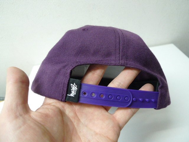 *STUSSY Stussy Logo embroidery snap back cap purple beautiful goods style . possibility 