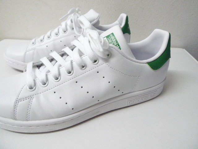 ◆adidas アディダス M20324 美品 STANSMITH スタンスミス スニーカー 白 25.5cm ホワイト グリーン サイズ7.5の画像3