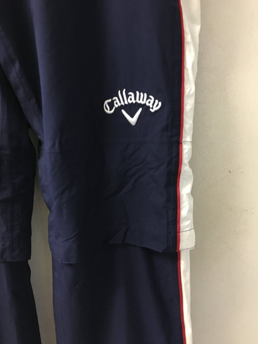 ◆Callaway キャロウェイ 春夏秋冬 2way ナイロン セットアップ ジャケット パンツ 美品 ネイビー サイズMの画像7