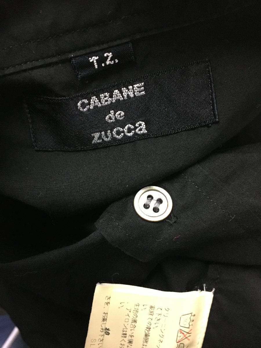 ◆CABANE de ZUCCA カバンドズッカ レギュラーカラー ポケット付き 半袖シャツ サイズ 不明　黒