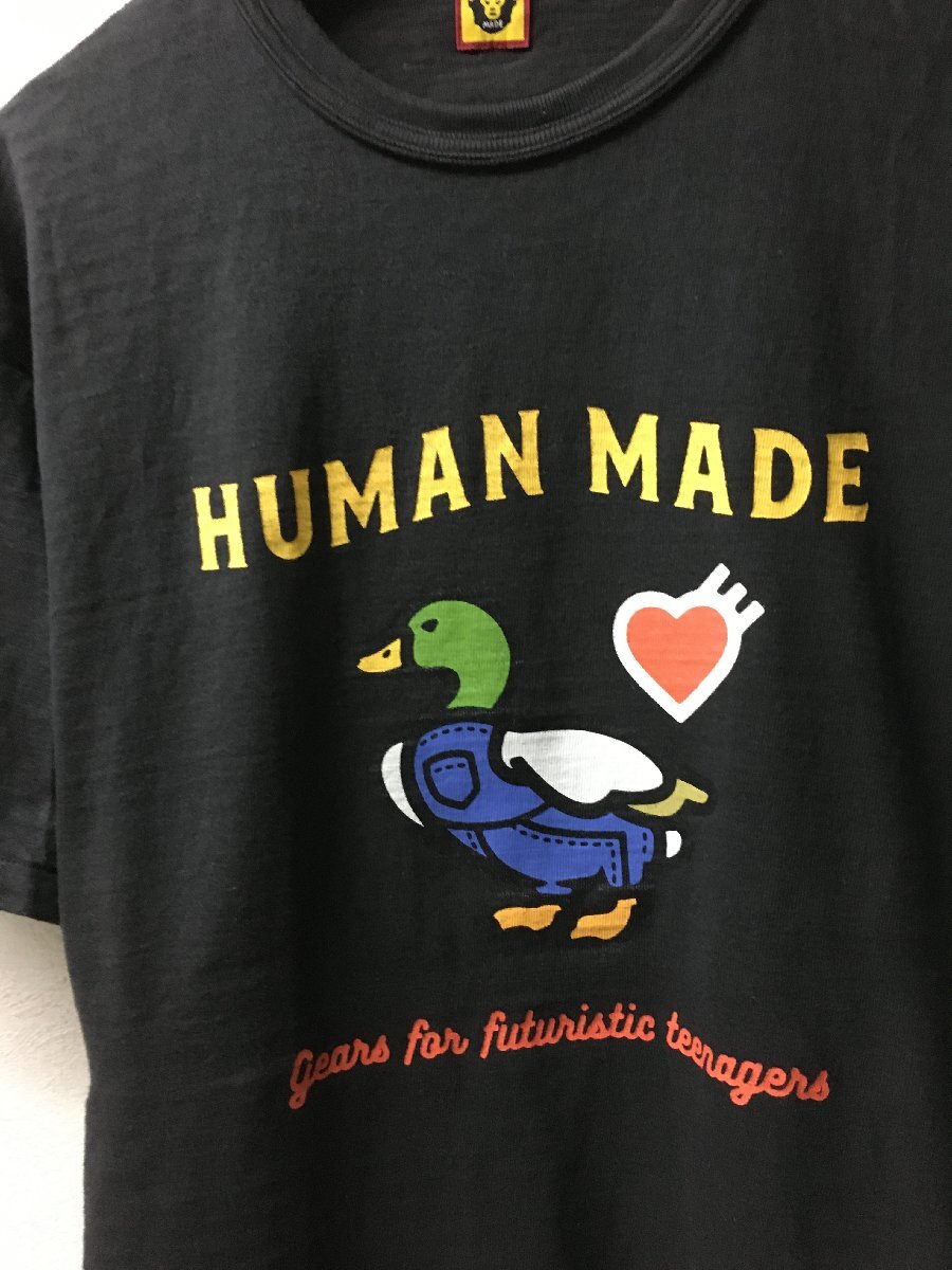 ◆HUMAN MADE ヒューマンメイド カモ デザイン Tシャツ チャコール系 サイズXL 美の画像2