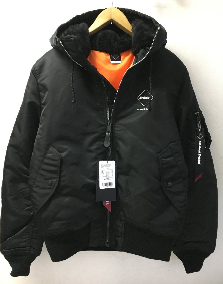 ◆F.C.Real Bristol FCRB 23AW 新品タグ付 M ALPHA HOODED MA-1 アルファ フーデッド　ボンバー ジャケット FCRB-232116 黒_画像3