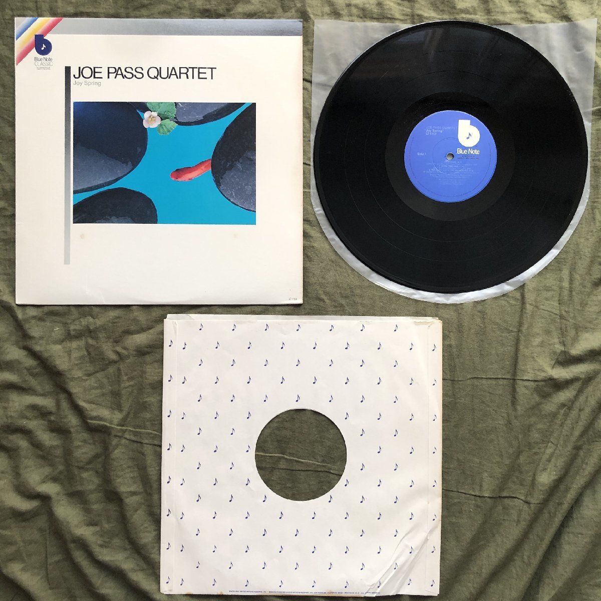 美盤 1981年 Blue Note LT-1103 米国 本国オリジナル盤 Joe Pass Quartet LPレコード Joy Spring: Jim Hughart, Colin Bailey,Mike Wofford_画像5