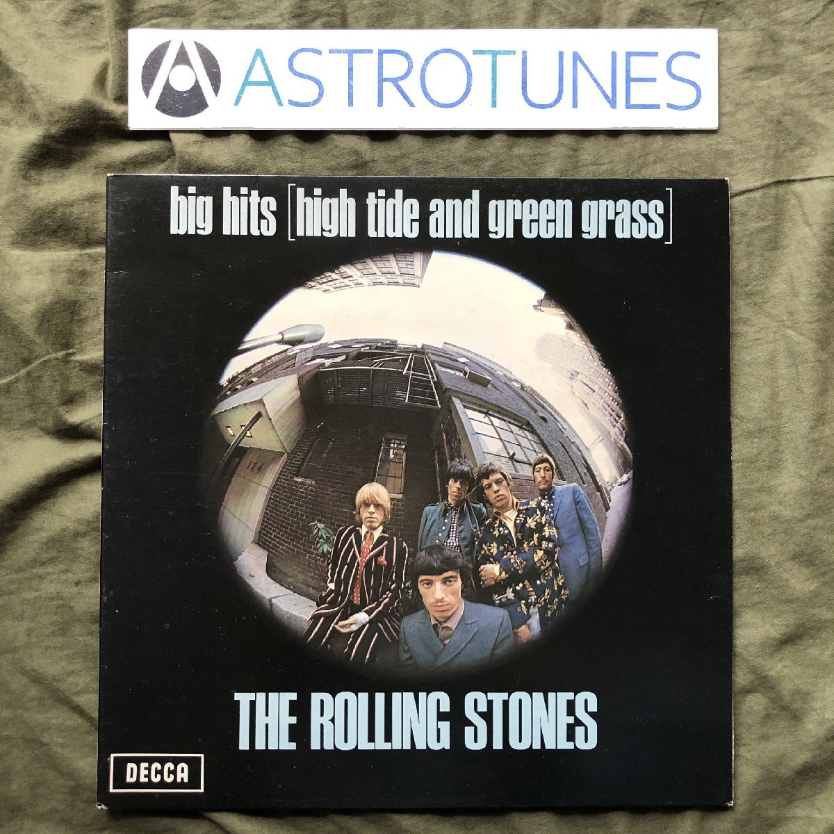 傷なし美盤 1974年 英国 本国盤 Rolling Stones LPレコードBig Hits High Tide And Green Grass: Paint It, Black, Little Red Rooster_画像1