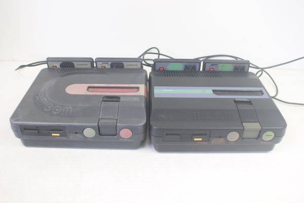 SHARP TWIN FAMICOM ツインファミコン 2台セット 起動OK/AN-505-BK/AN-500Bの画像1