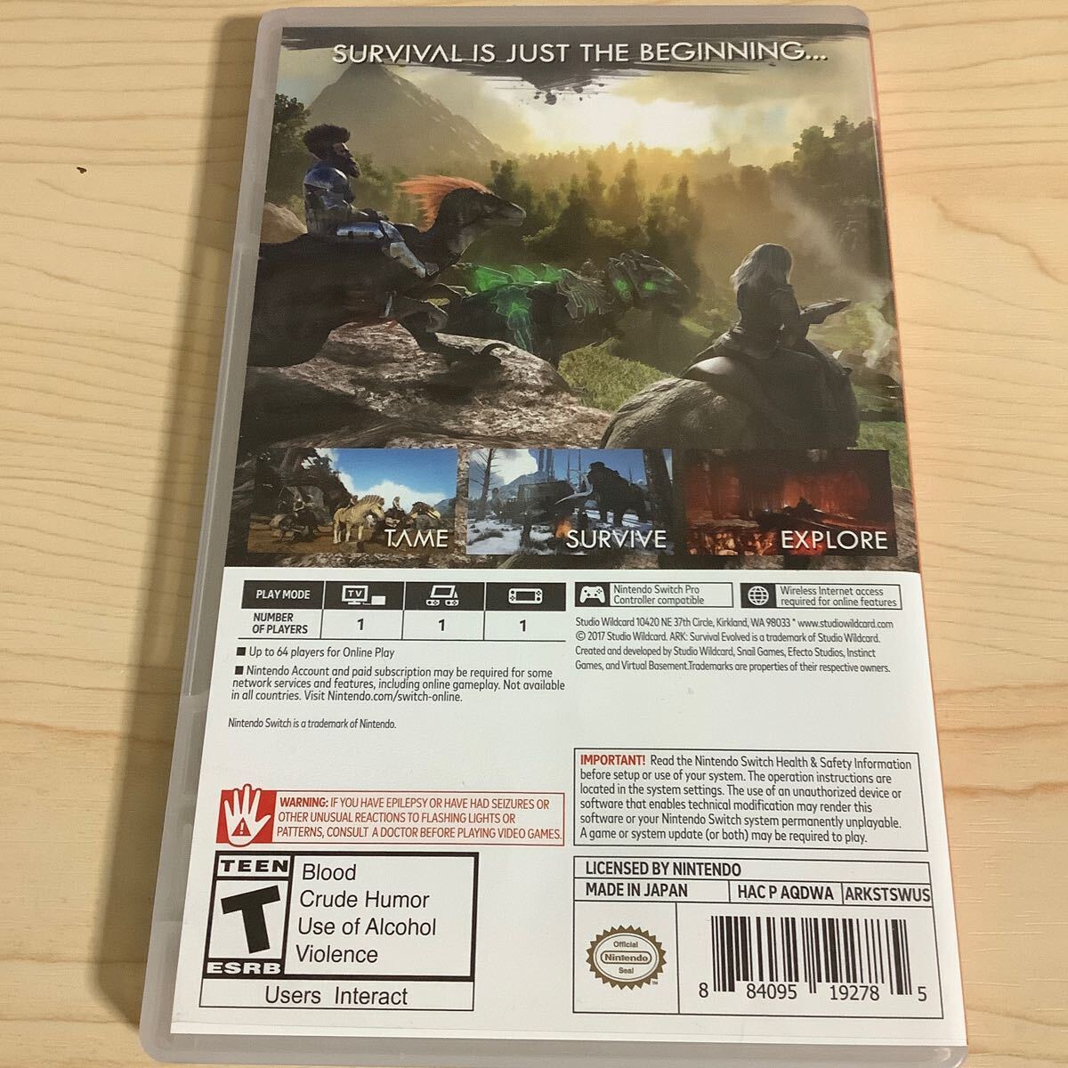 中古 Switchソフト ARK: Survival Evolved 輸入版:北米版_画像3