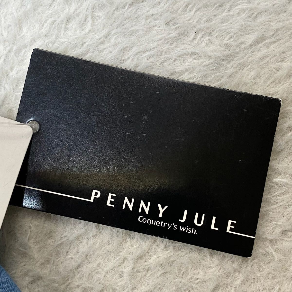 【新品 未使用 タグ付】PENNY JULE ペニージュール コットン100% シャツワンピース チュニック レース ロングシャツ デニム Lサイズの画像4