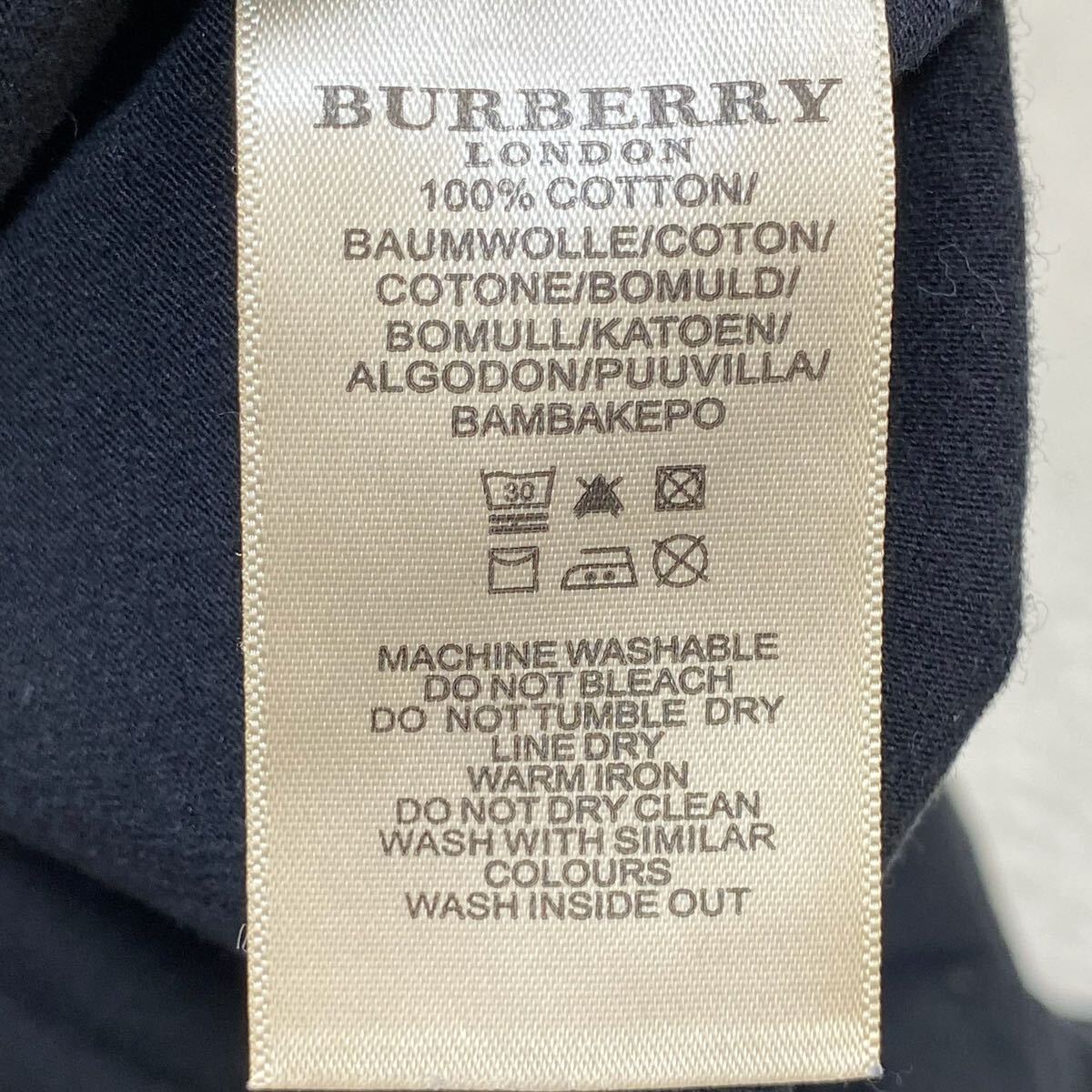 BURBERRY BRIT バーバリーブリット 長袖Tシャツ ロングTシャツ ロンT カットソー 英国 ブリティッシュ コットン100% 古着 メンズ Lサイズの画像5