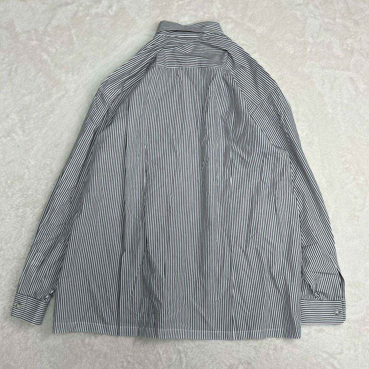 PAGELO パジェロ 長袖シャツ ストライプシャツ トップス ボタンダウンシャツ カジュアルシャツ コットン100% メンズLLサイズ 日本製 の画像3
