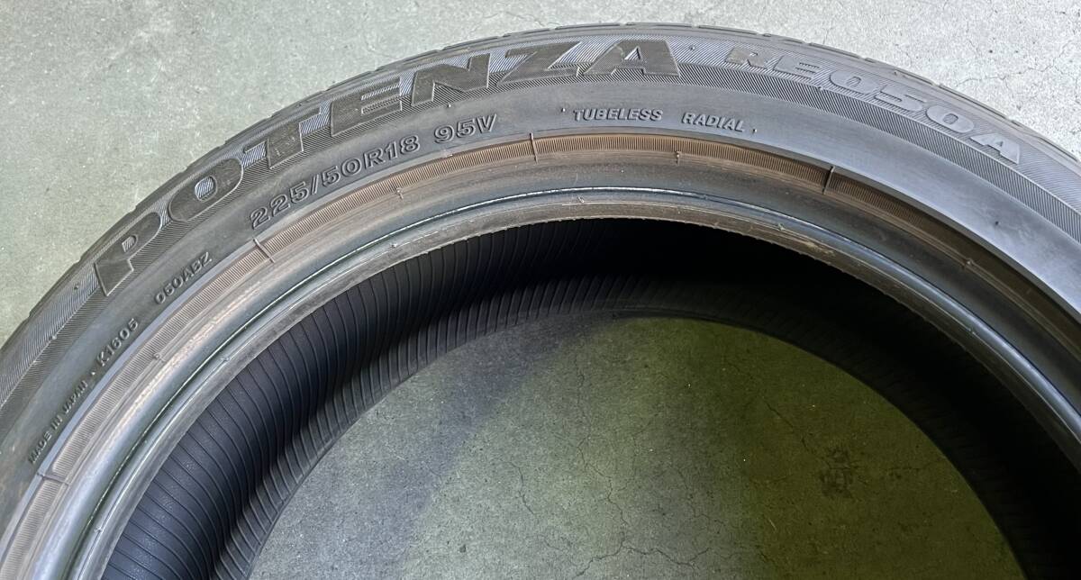 BRIDGESTON POTENZA RE050A 225/50R18 ポテンザ エスティマ CH-R カローラクロス ヴェゼル オデッセイ エリシオン 等の画像9