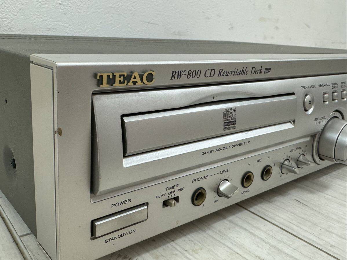 三572☆【ジャンク品】TEAC ティアック RW-800 CDレコーダー 0031111 部品取りに CDプレイヤー☆の画像7