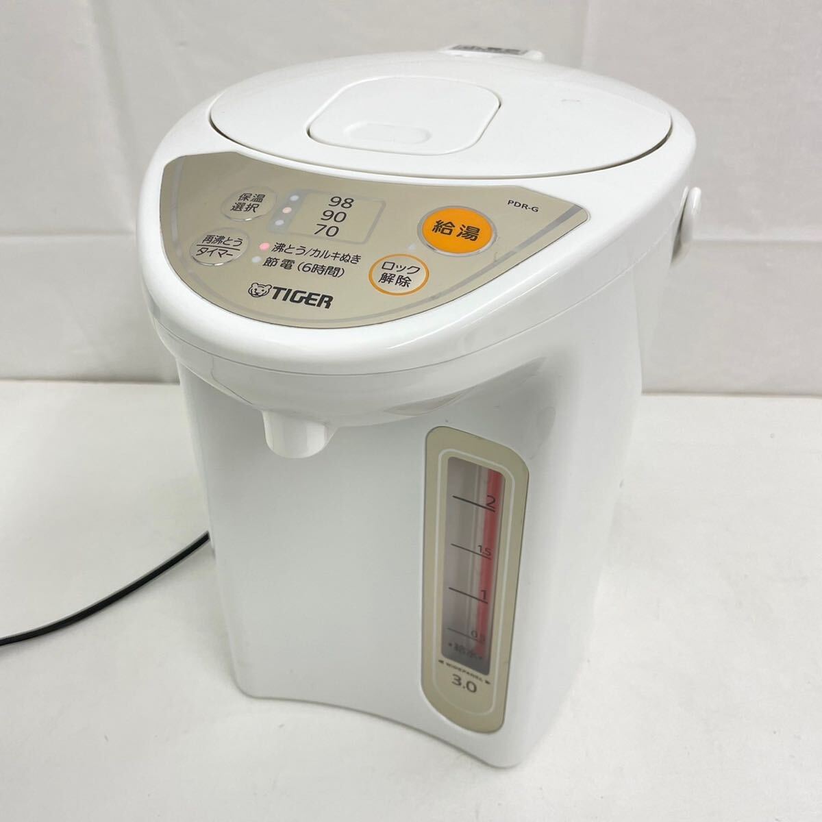 142*[ electrification verification settled ]TIGER Tiger microcomputer electric pot PDR-G300 urban white 2022 year made capacity 3.0L *