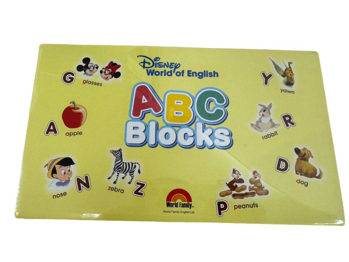 three 439*[ unopened unused ]DWE Play a long set ABC block toy set Disney English system teaching material world Family *