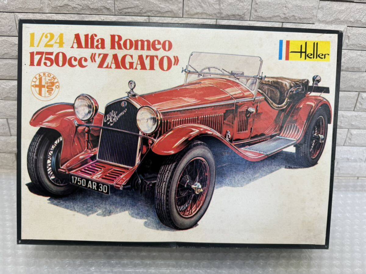 三487☆【未組立 】Heller プラモデル 1/24 Alfa Romeo 1750cc ZAGATO アルファロメオ 当時物 希少品☆の画像1