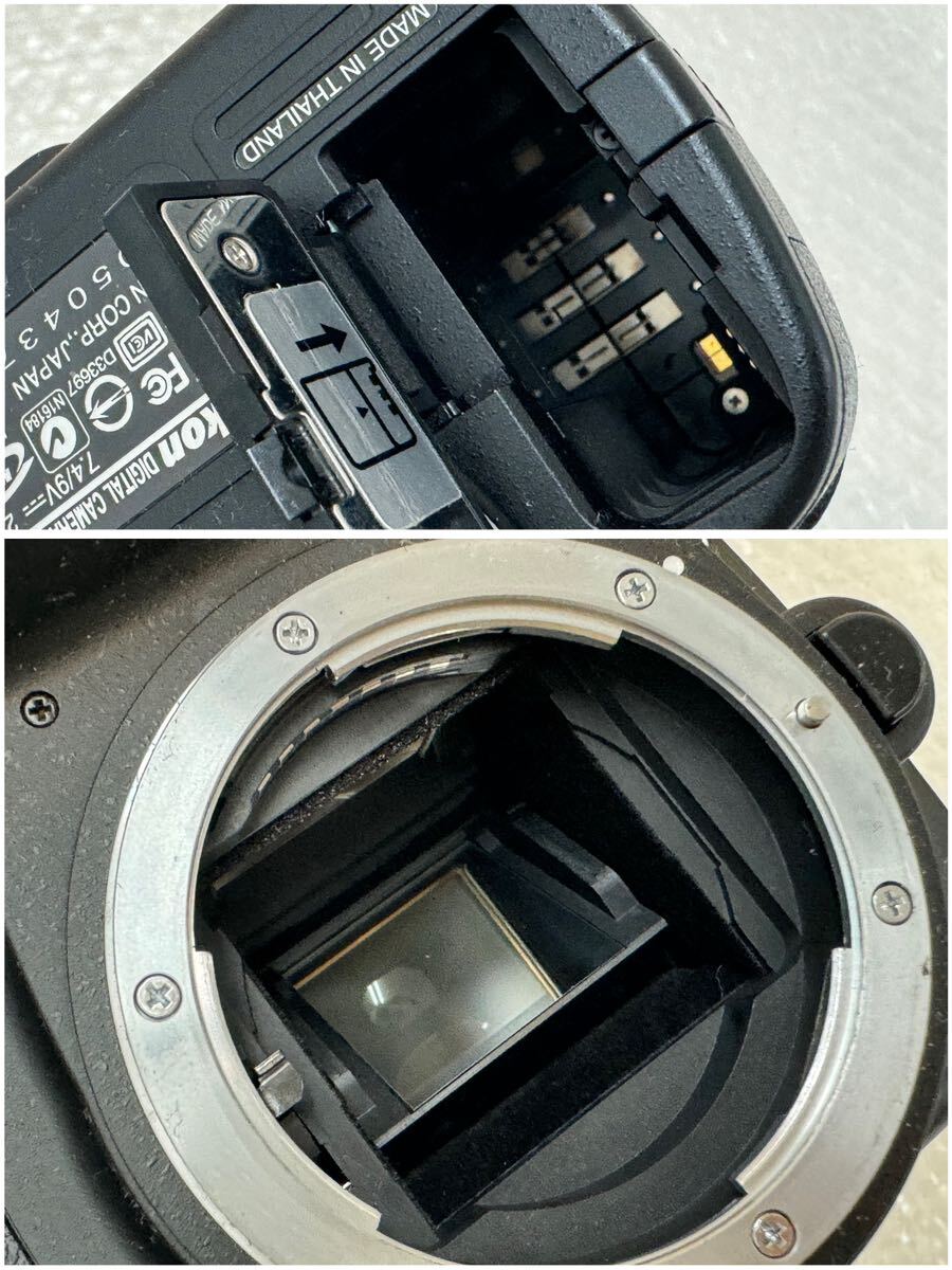 三525☆【現状品】Nikon ニコン デジタル一眼レフカメラ D40 18-55n f3.5-5.6 GⅡ ED レンズ バッテリージャンク☆の画像9