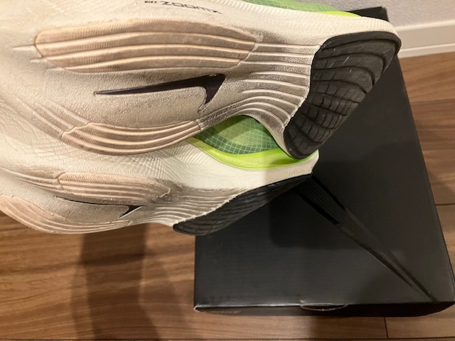 NIKE ナイキ ZOOMX ズームX VAPORFLY ヴェイパーフライ NEXT% ネクスト％ グリーン 緑 26.0cm 正規品 used フルマラソン1回使用 の画像7