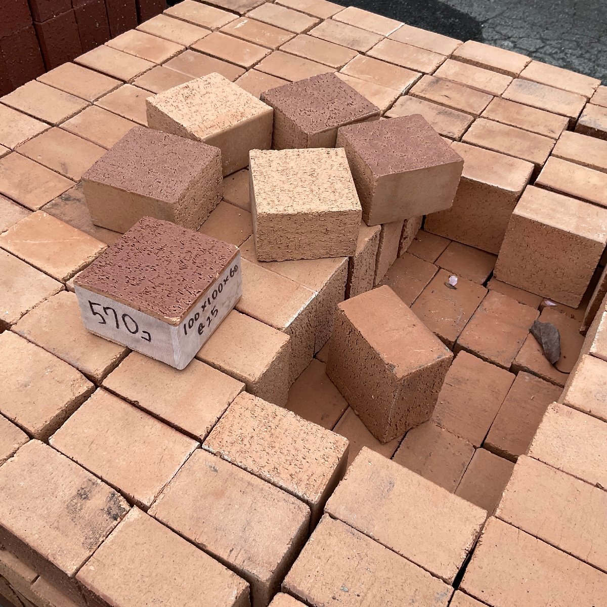  receipt limitation (pick up)!! four angle brick light brown color beige 3 glaze attaching large amount together 570 piece out structure construction work flower . deformation . gram gardening garden DIY