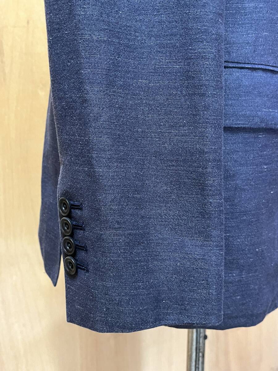 美品 SUIT SELECT スーツセレクト 麻混 コットン テーラードジャケット JAPAN FABRIC 春夏生地 サイズAB6 Lサイズ位の画像5