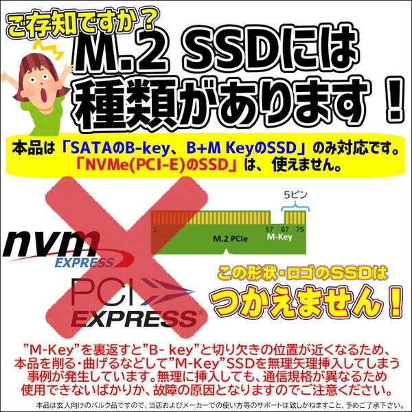 M.2 SSD USB 外付けケース M.2 SATA専用 メール便送料無料 USB変換アダプタ【K3】_画像2