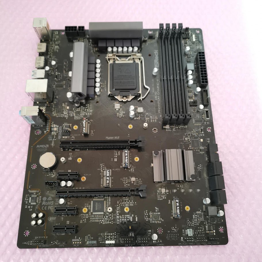 【BIOS起動確認】Asrock H570 Phantom Gaming 4 I/Oパネル無し LGA1200 インテル第10世代 ATX 詳細未チェック マザーボードの画像1