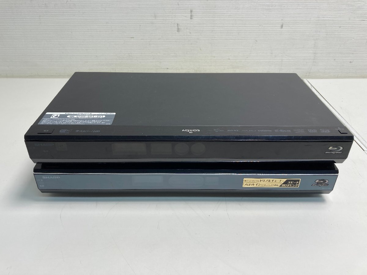 【★99-10-6929】■ジャンク■SHARP シャープ BD-W500 BD-T1100 Blu-rayレコーダー ブルーレイ HDD リモコンなしの画像1