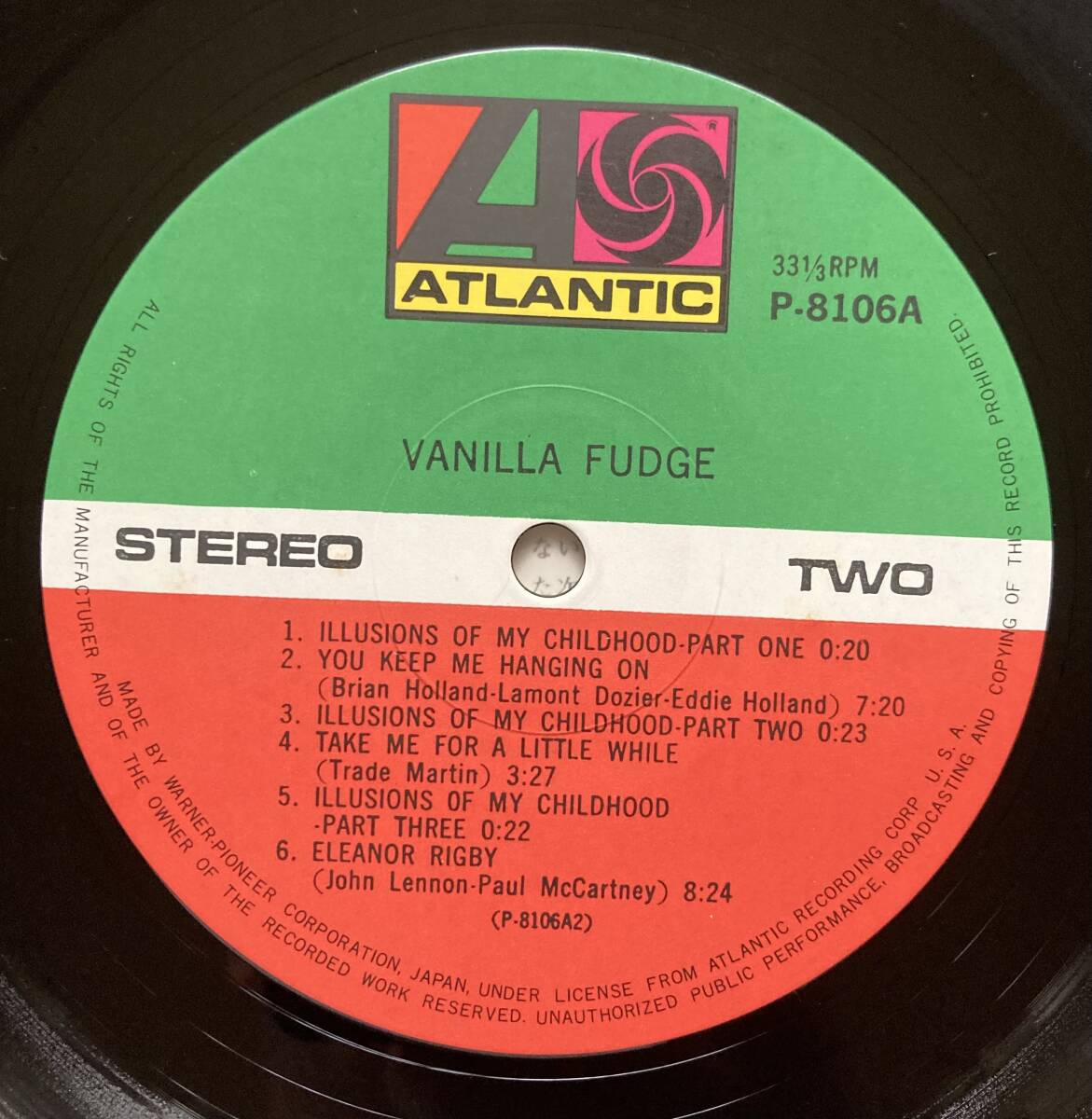 VANILLA FUDGE ヴァニラ・ファッジ / キープ・ミー・ハンギング・オン 帯付き P-8106A_画像3