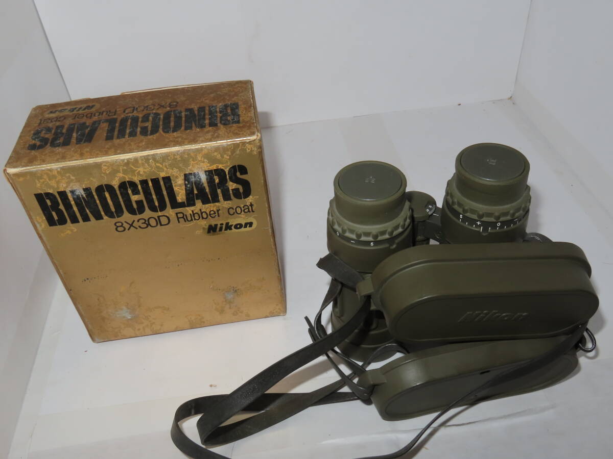  ultimate beautiful goods NIKON 8×30D Raver coat IF binoculars waterproof cover / original box attaching (8 times 30mm Rubber Coat military airsoft )