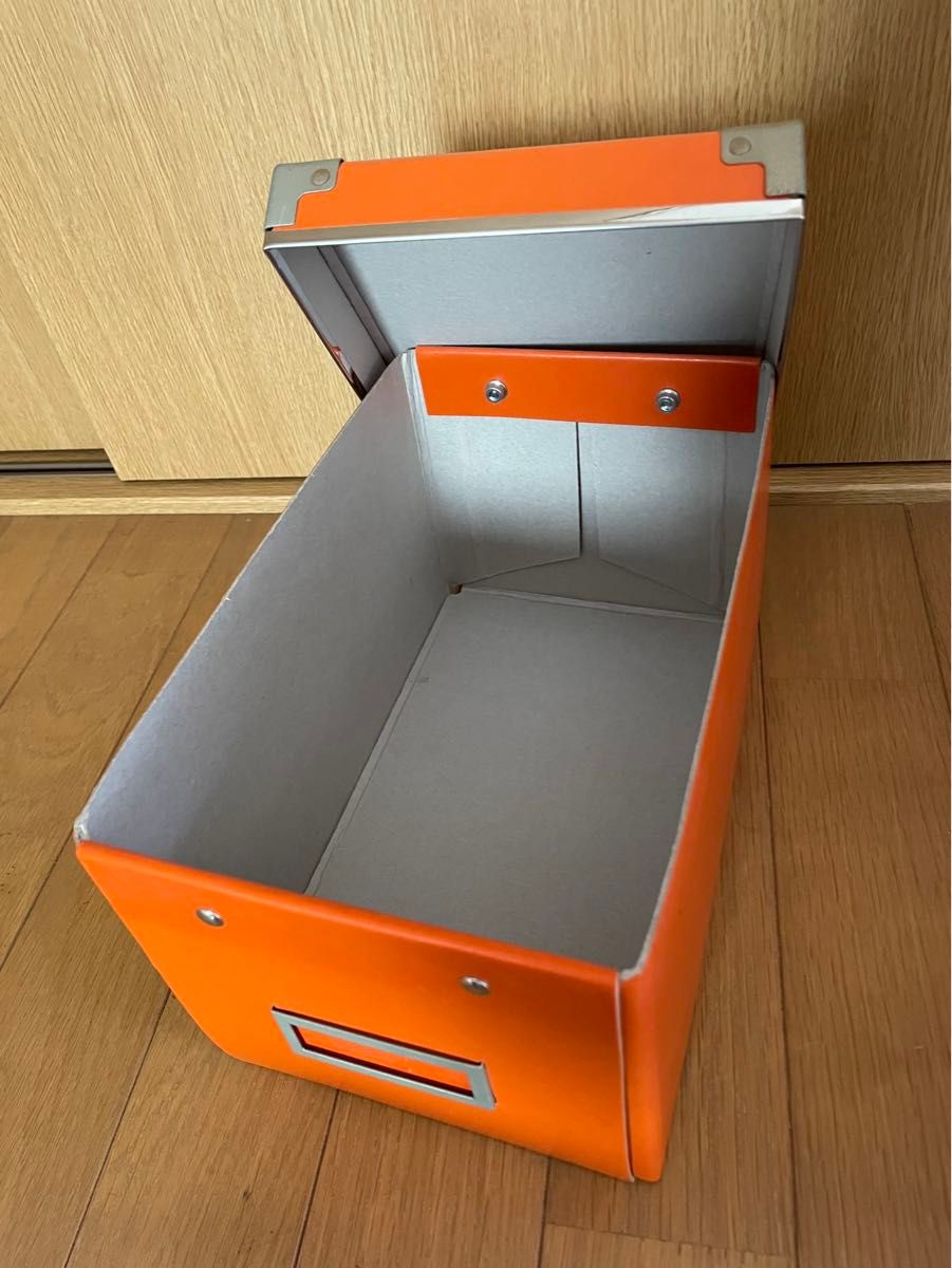 IKEA KASSETT 収納BOX 2個グリーン/オレンジ各1個(廃盤品 IKEA KASSETT 収納BOX 2個グリーン/オレンジ各1個(廃盤品