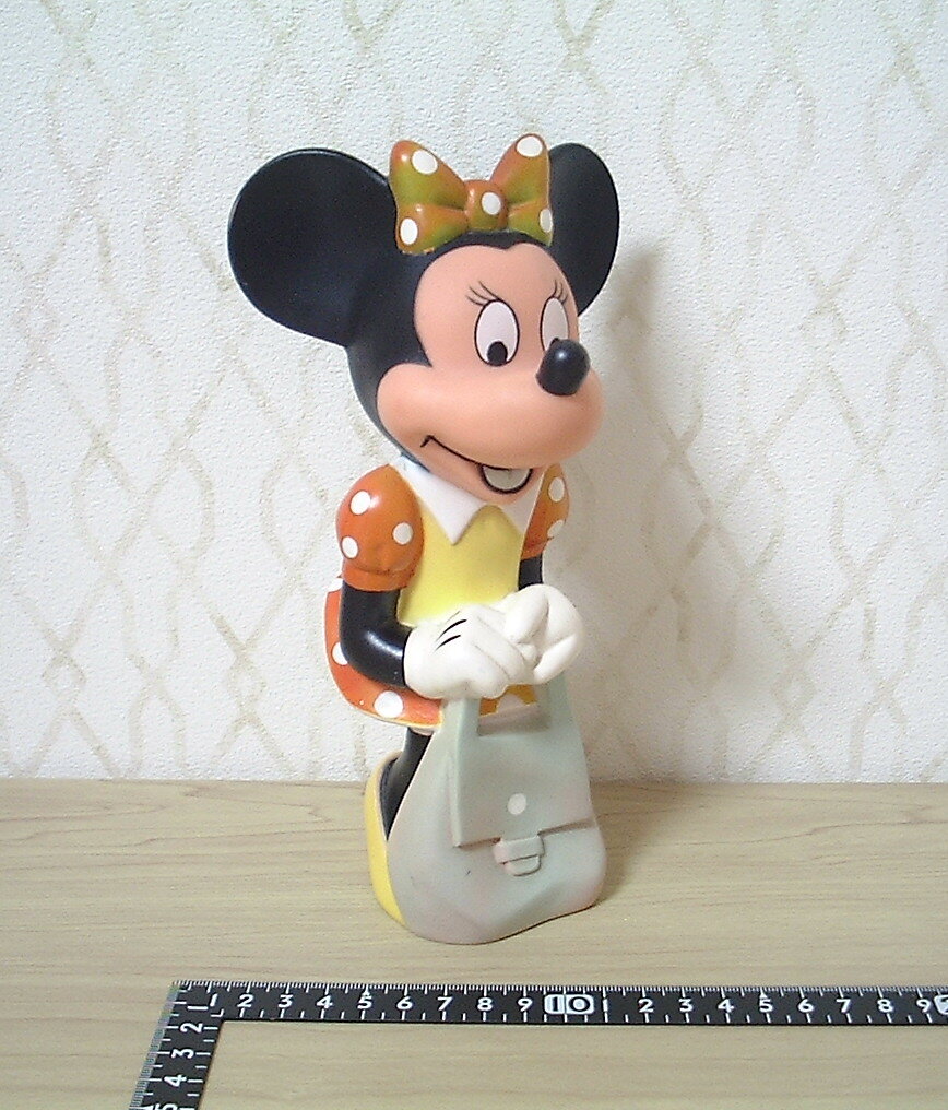 [ that time thing ]*** Disney Minnie Mouse sofvi figure *** used * Showa Retro * ornament 