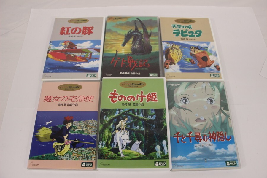 009 s7754 DVD ジブリ もののけ姫 千と千尋の神隠し 魔女の宅急便 天空の城ラピュタ 他 6本セット ジャンク品の画像1