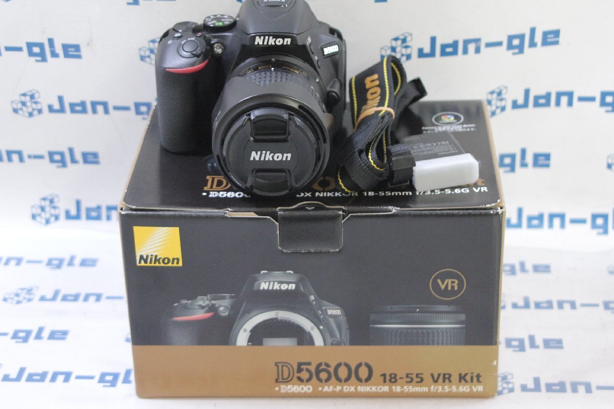 関西発送 訳アリ Nikon D5600 18-55 VR kit 18-55mm f/3.5-5.6G VR 格安スタート！□ 訳アリ品もジャングルオークション！ J496119 Bの画像1