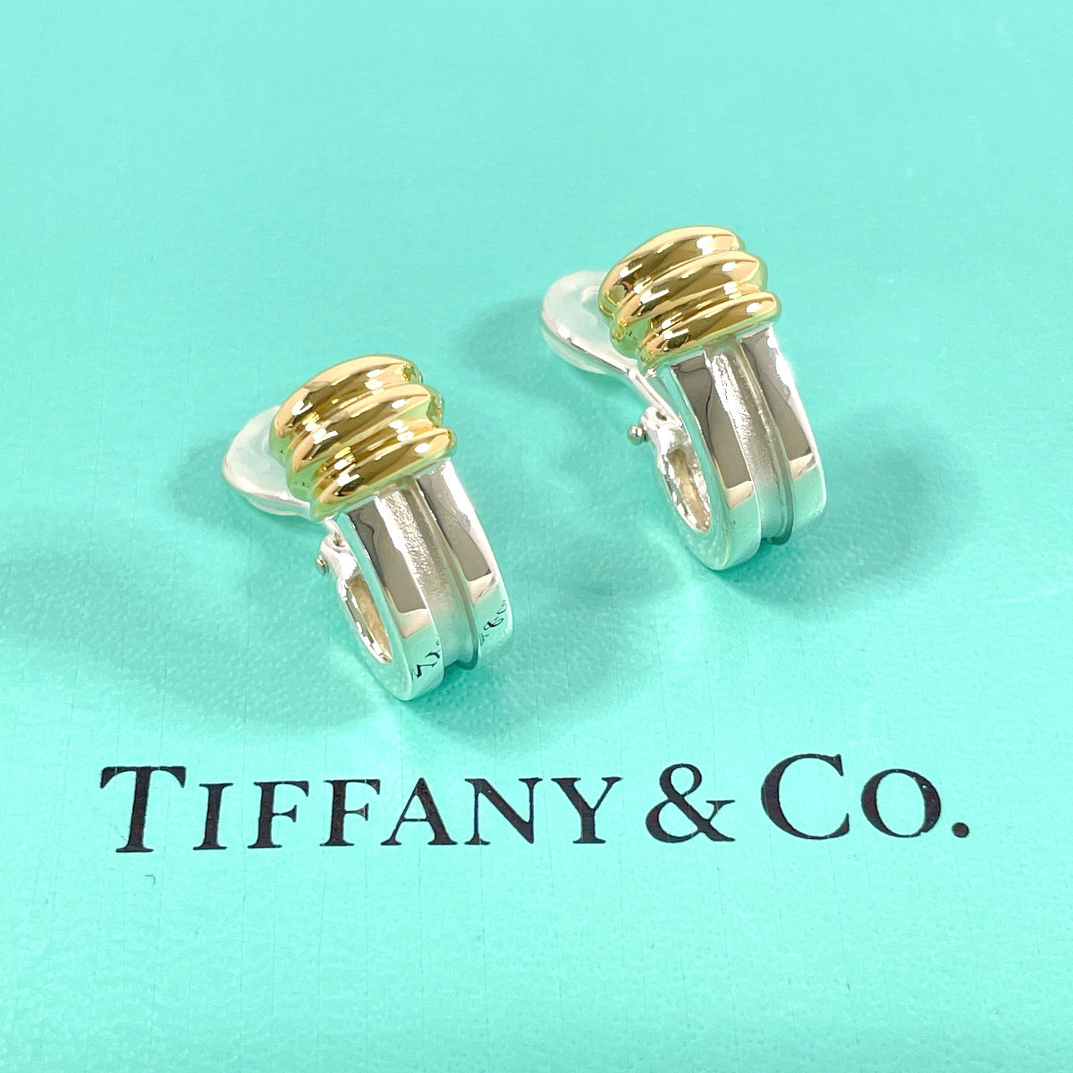  Tiffany TIFFANY&Co. earrings glue bdo combination silver 925/K18YG Vintage accessory new goods has been finished 