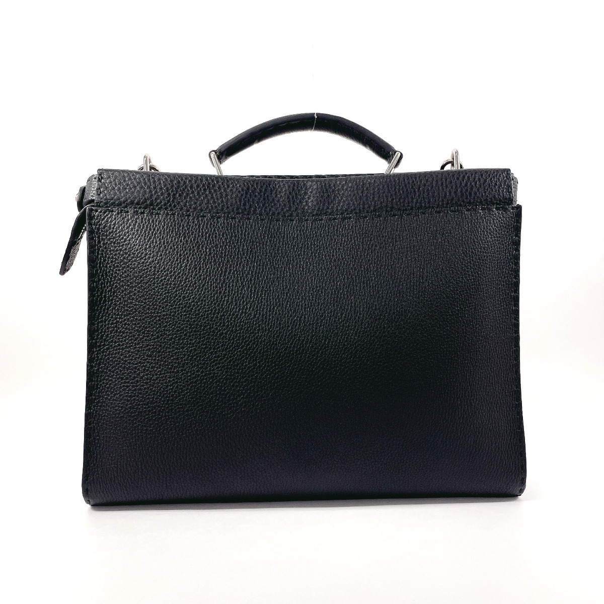  Fendi FENDI business bag document bag commuting bag 7VA406-8KL selection rear pi- Cub - Monstar I leather black 