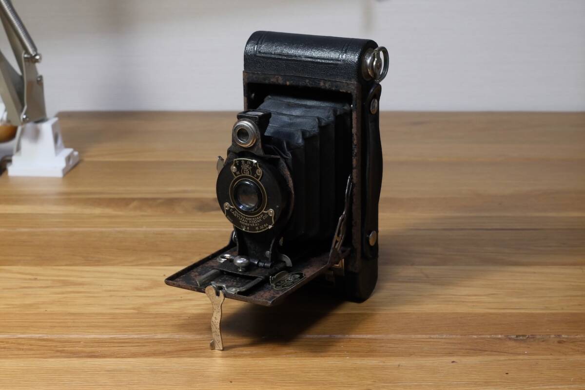 外箱付き HAWK-EYE EASTMAN Kodakイーストマン コダック NO.2 FOLDING MODEL B 蛇腹 中判カメラ アンティークの画像1