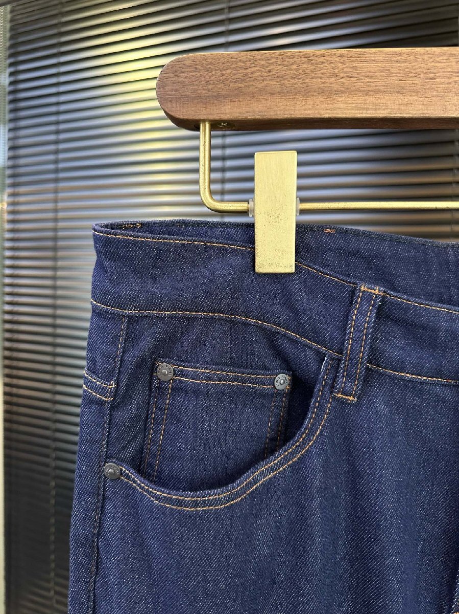 Loro Piana　ロロピアーナ メンズデニムパンツ　ジーンズ ロング丈 長ズボン W36　インディゴ系_画像6