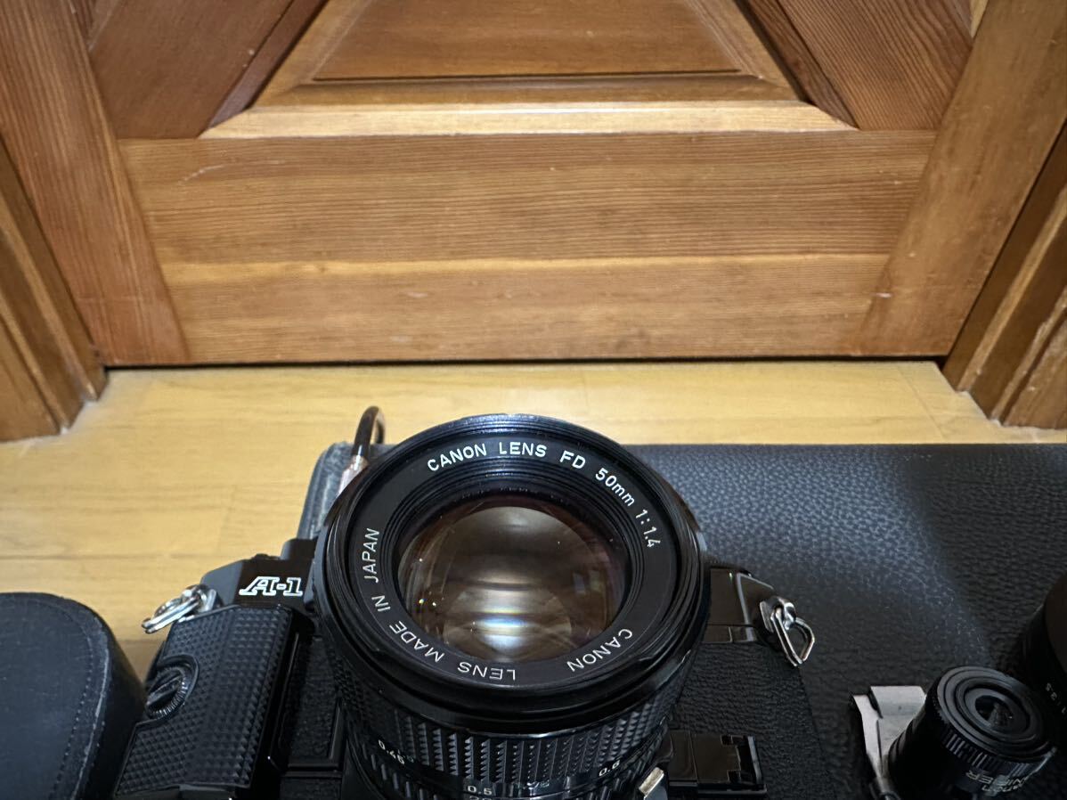 Canon A-1フィルムカメラ レンズ ストロボ 付属品 多数の画像7