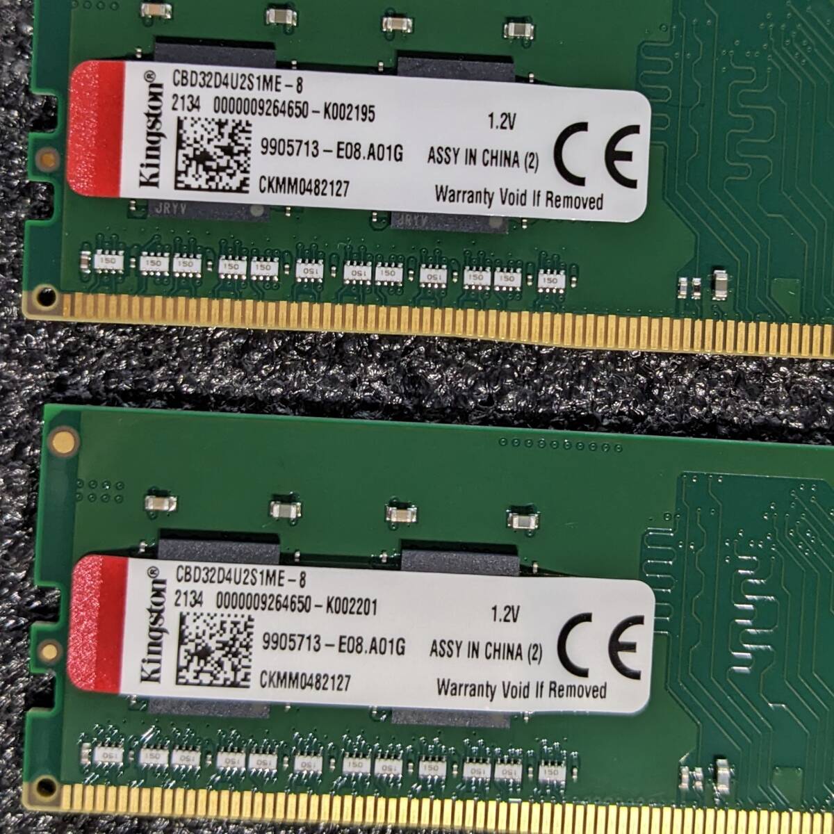 【中古】DDR4メモリ 16GB(8GB2枚組) Kingston CBD32D4U2S1ME-8 [DDR4-3200 PC4-25600]_画像5