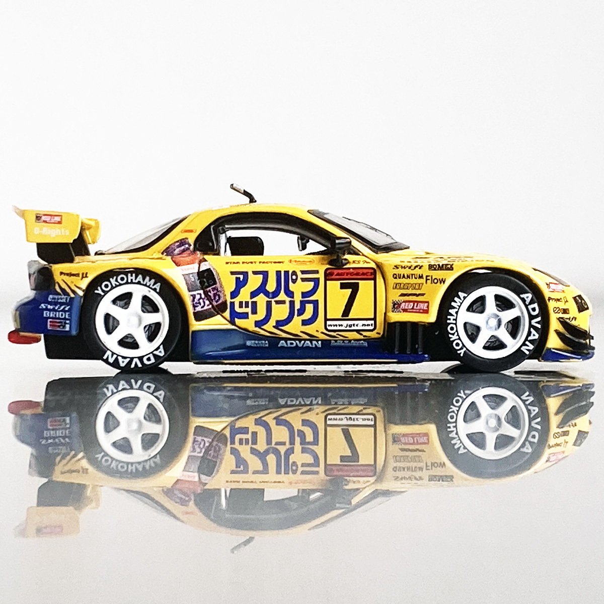 1/64 マッスルマシーン マツダ RX-7 雨宮 アスパラドリンク Muscle Machines Mazda FD3 Amemiya Matsumoto Kiyohsi Aspara JGTC_画像2